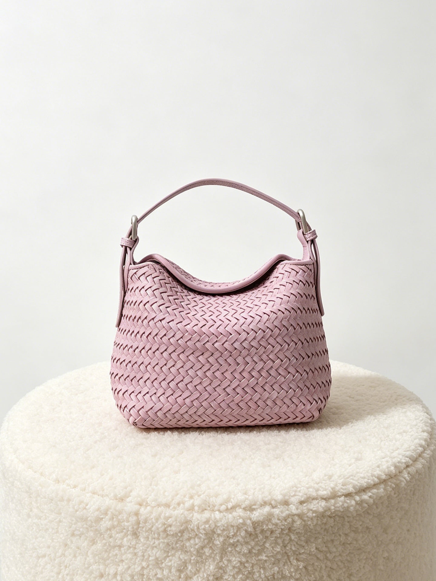 Woven Leather Hobo Bag - Top Grain Cowhide Handbag
