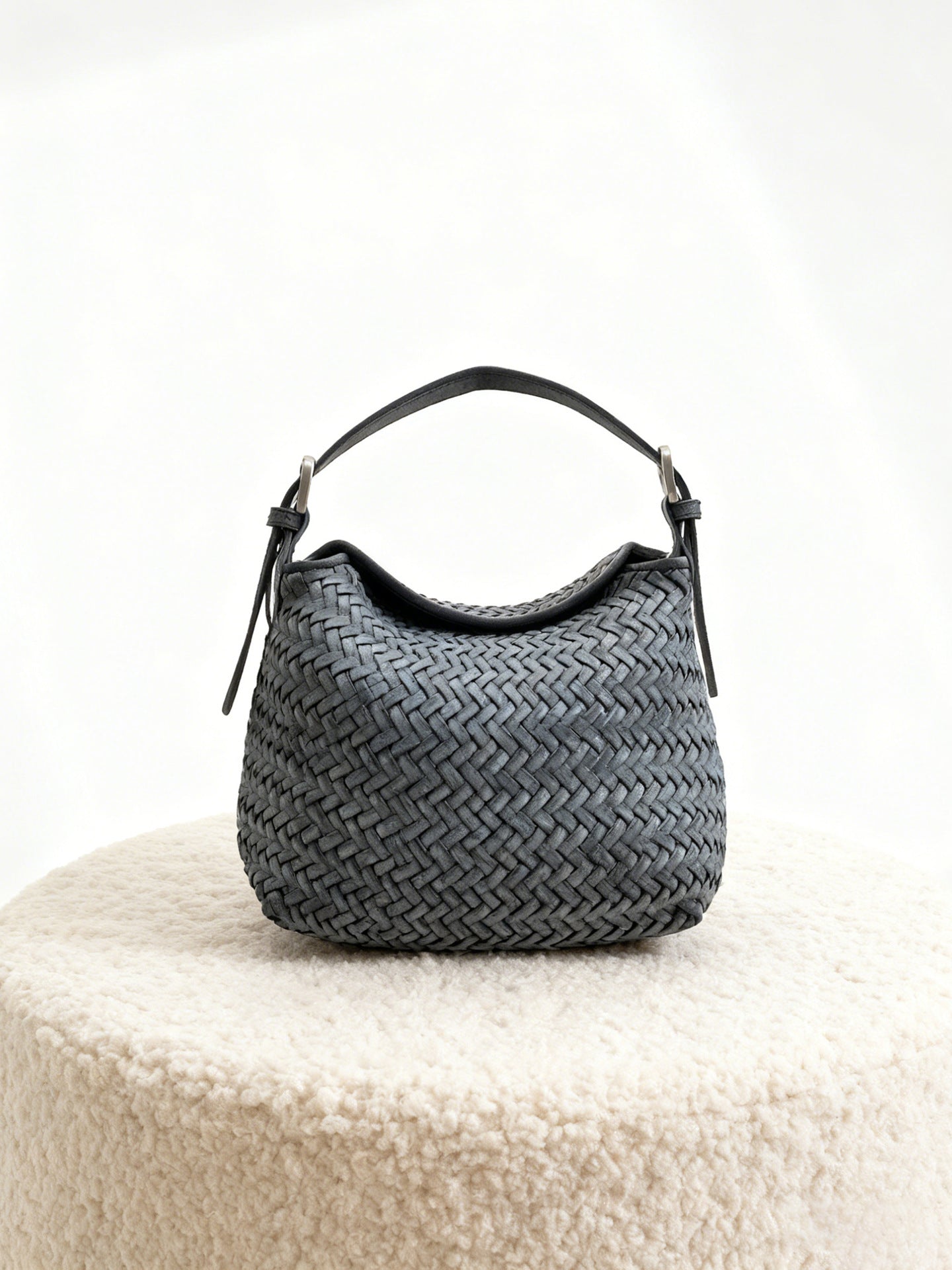 Woven Leather Hobo Bag - Top Grain Cowhide Handbag